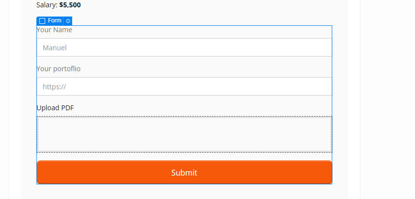 Add form in your webflow site